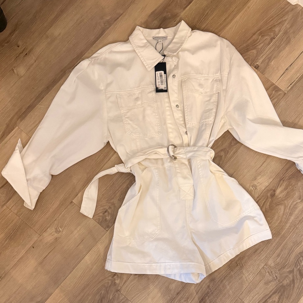 Gianni Bini Cream romper/ perfect sailing attire/captains hat optional 😉